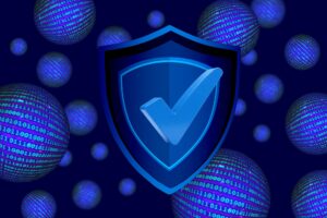 Shield representing immutable data backup and recovery