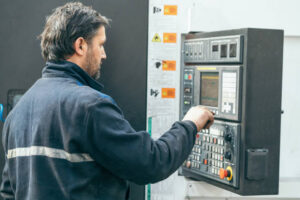PLC network security on a manufacturing plant floor control panel